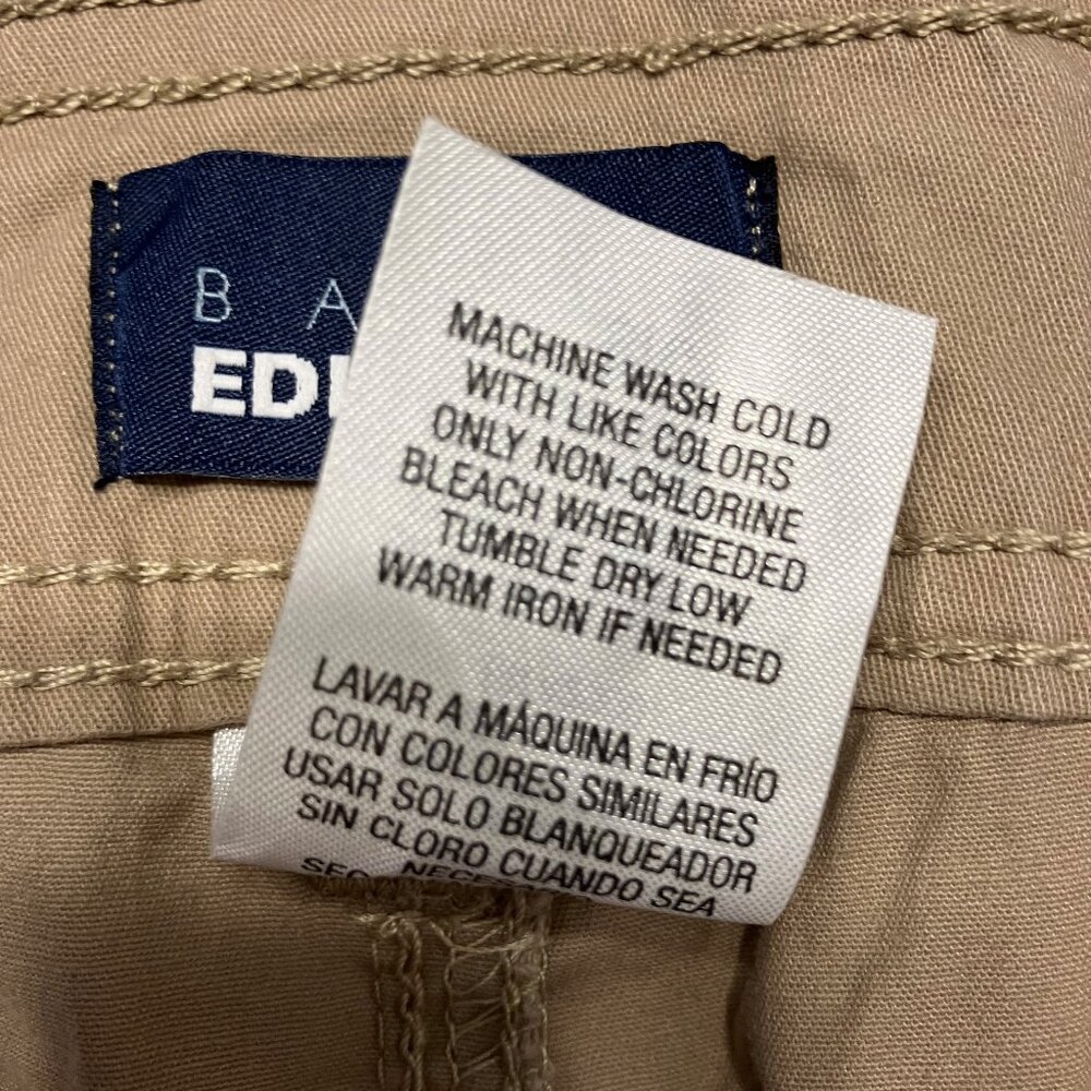 Basic Editions Womens Tan Beige Shorts with Front Patch Pockets - Sz Small - Picture 3 of 5